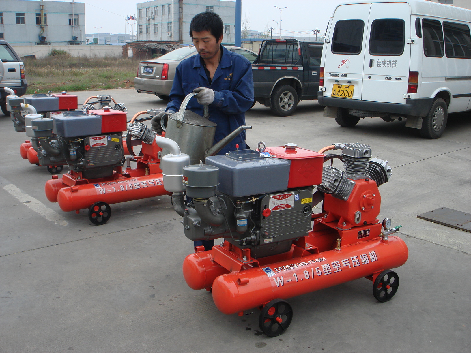 W1.8-5 portable mining air compressor for jack hammer